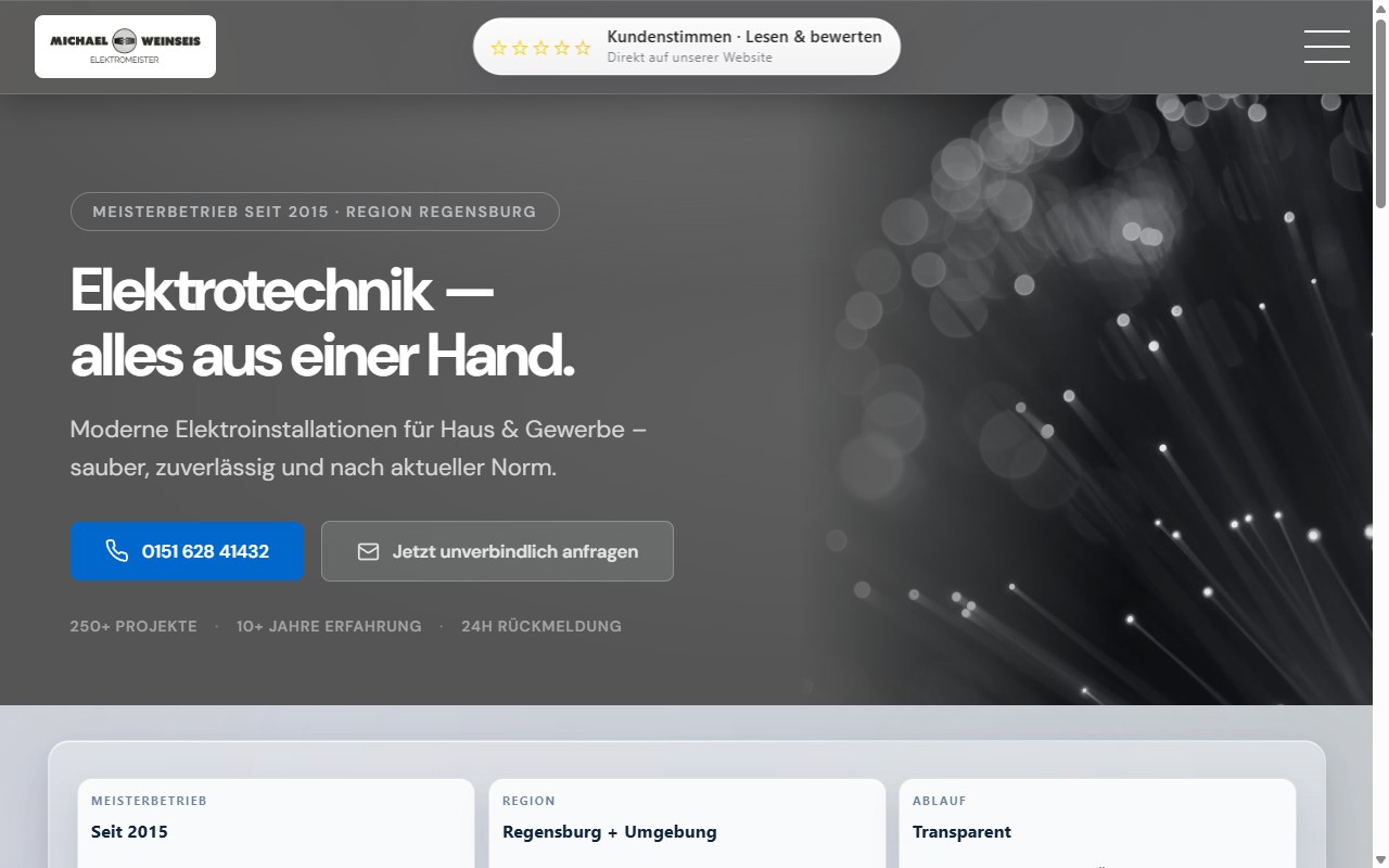 Vorschau der Website von Elektro Weinseis